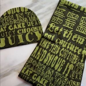 Juicy Couture beanie and scarf